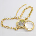 Fashion stainless steel floating locket charms bracelet, pearl chain bracelet